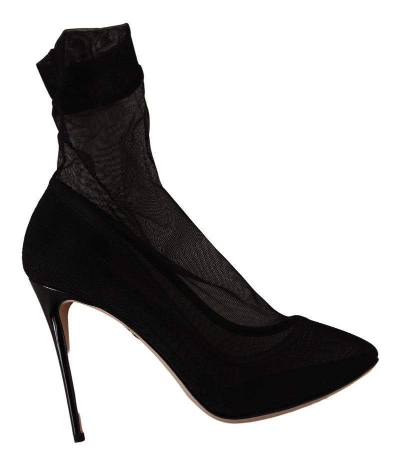 Botines de tul elástico negro de Dolce & Gabbana