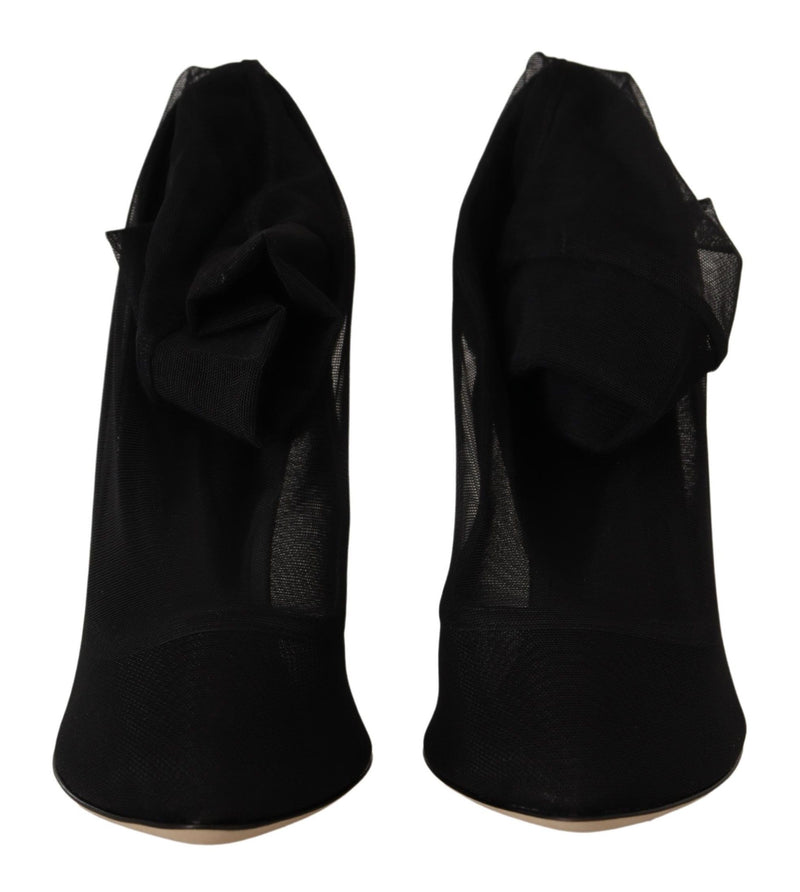 Botines de tul elástico negro de Dolce & Gabbana