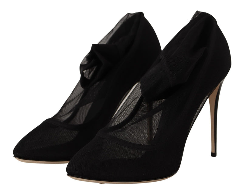 Botines de tul elástico negro de Dolce & Gabbana