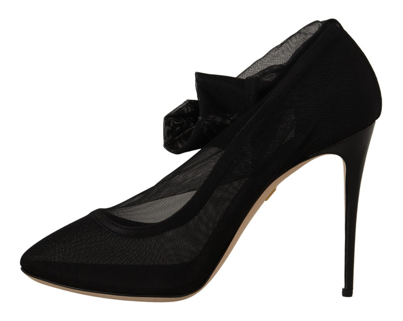 Botines de tul elástico negro de Dolce & Gabbana
