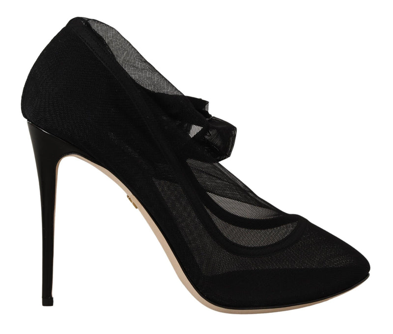 Botines de tul elástico negro de Dolce & Gabbana