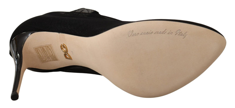 Botines de tul elástico negro de Dolce & Gabbana