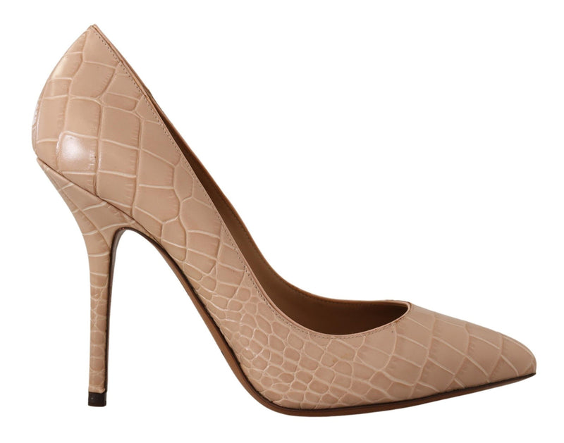 Zapatos de tacón Bellucci de cuero beige de Dolce & Gabbana