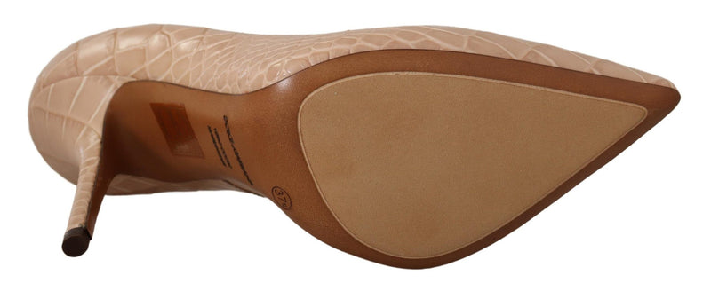 Zapatos de tacón Bellucci de cuero beige de Dolce & Gabbana