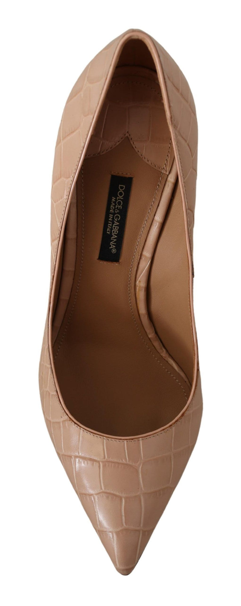 Zapatos de tacón Bellucci de cuero beige de Dolce & Gabbana