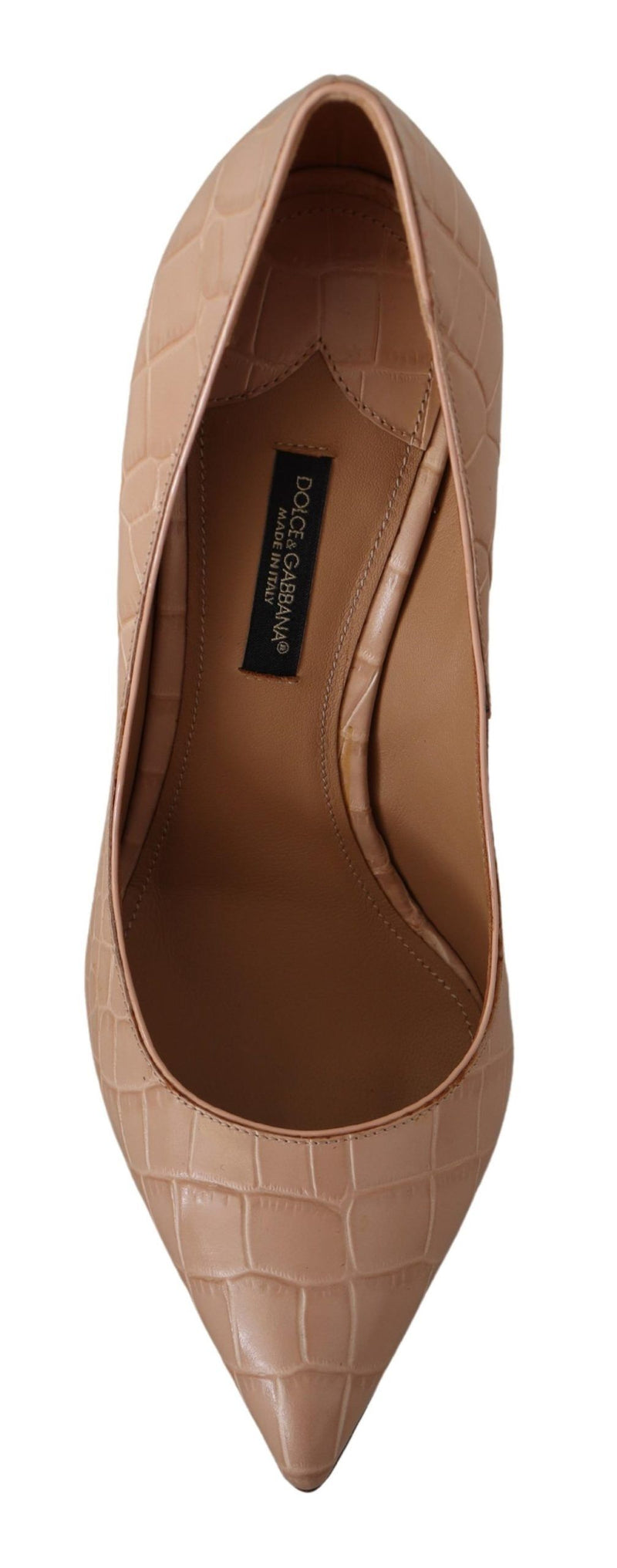 Zapatos de tacón Bellucci de cuero beige de Dolce & Gabbana