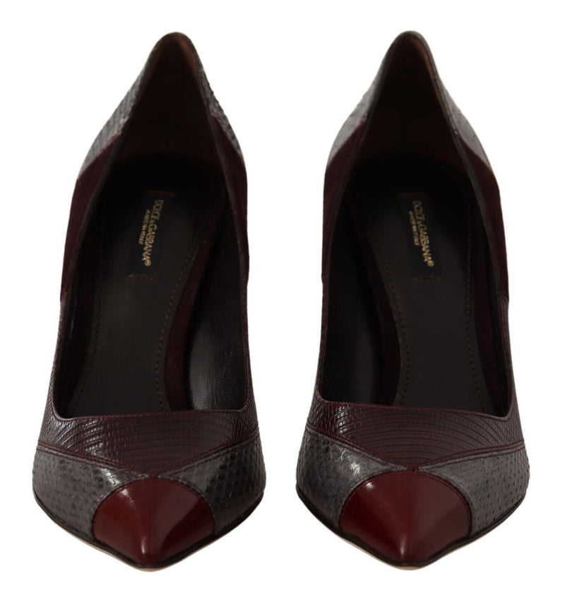 Escarpins à talons Dolce & Gabbana en cuir exotique multicolore