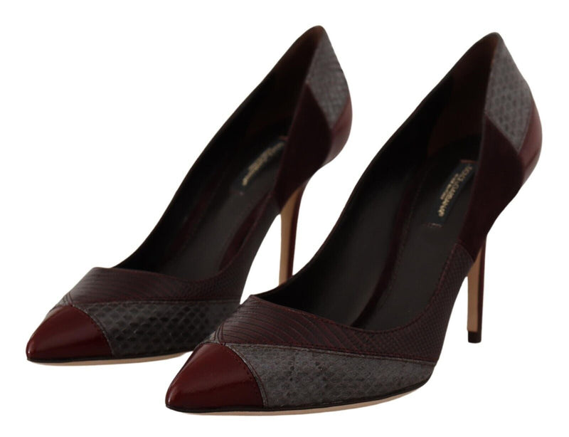 Escarpins à talons Dolce & Gabbana en cuir exotique multicolore