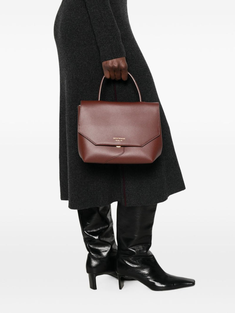 Emporio Armani Emporio Armani Leather Foldover Bag