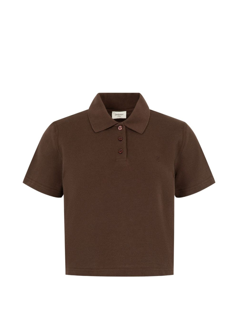 Saint Laurent Saint Laurent T-shirts and Polos BROWN