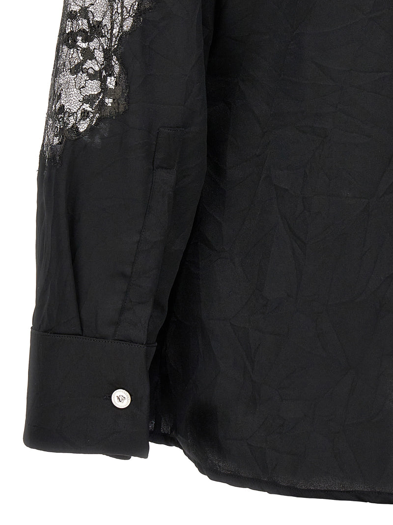 Versace Satin Lace Shirt | Urbalenti™ NYC