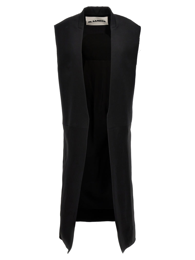 Jil Sander Jil Sander Two-material Long Vest