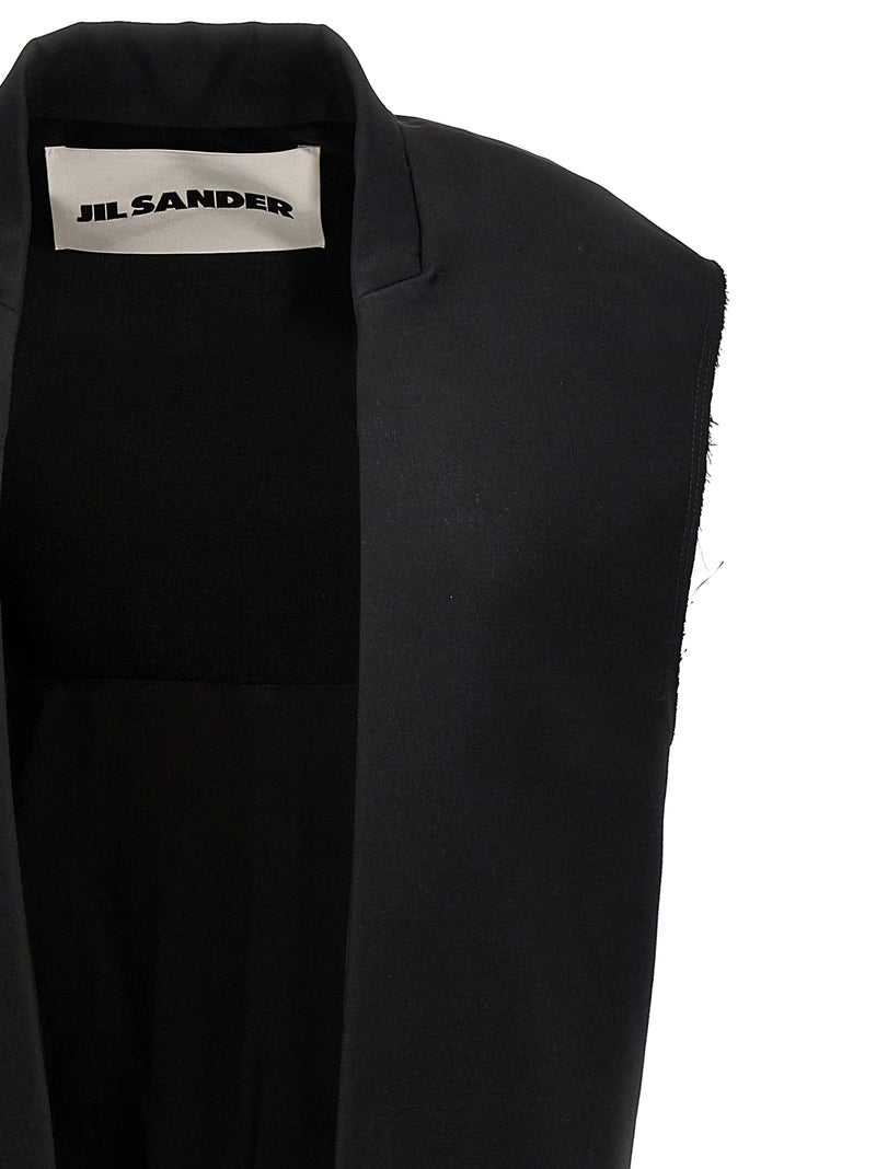 Jil Sander Jil Sander Two-material Long Vest