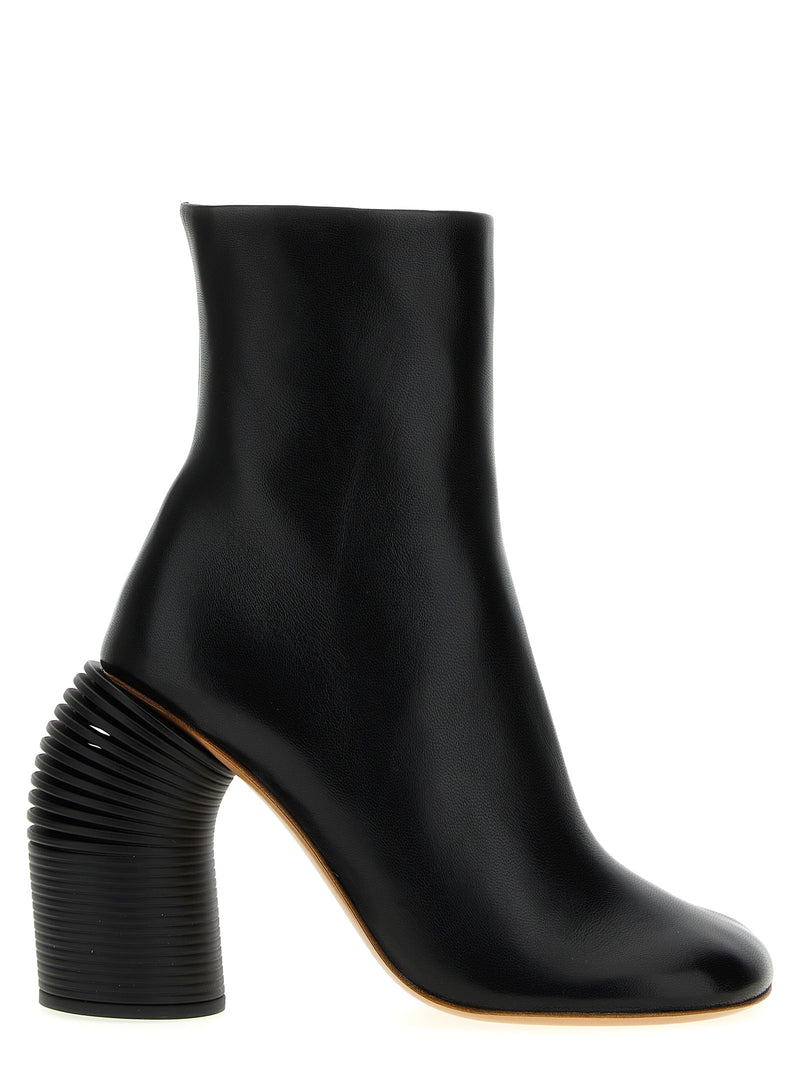 Off White Tonal Spring Ankle Boots | Urbalenti™ NYC