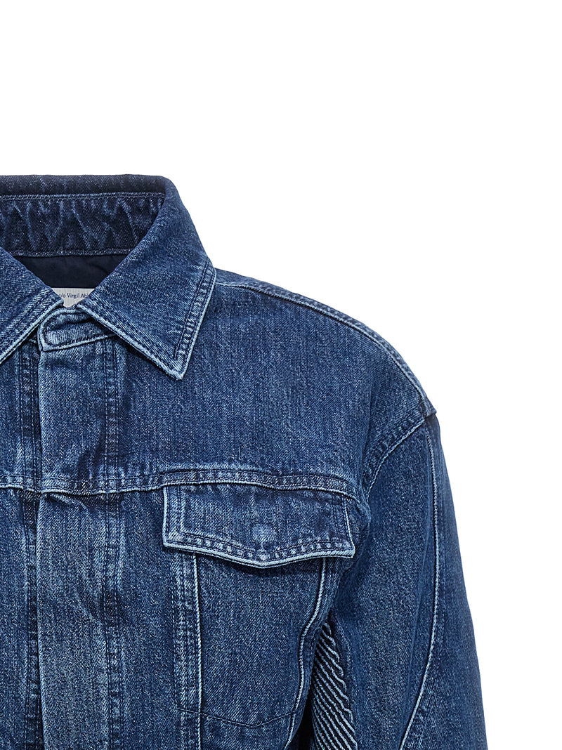Off White Motorcycle Denim Jacket | Urbalenti™ NYC