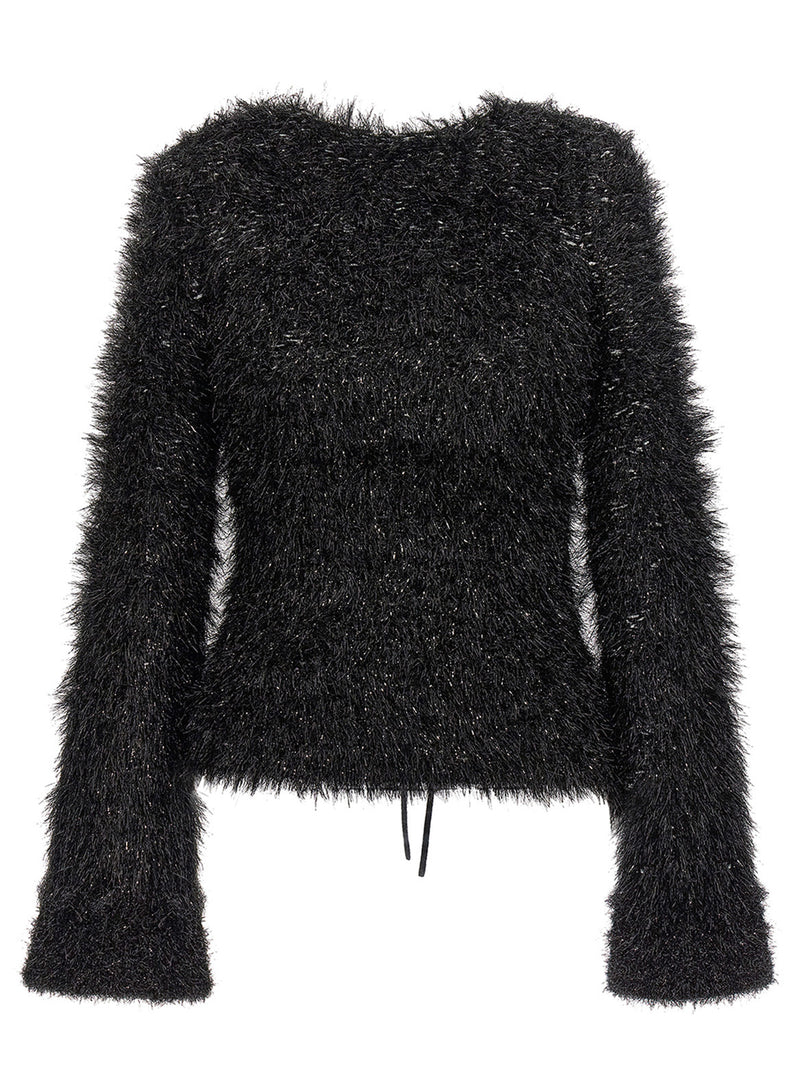 Victoria Beckham Cut-out Lurex Sweater | Urbalenti™ NYC