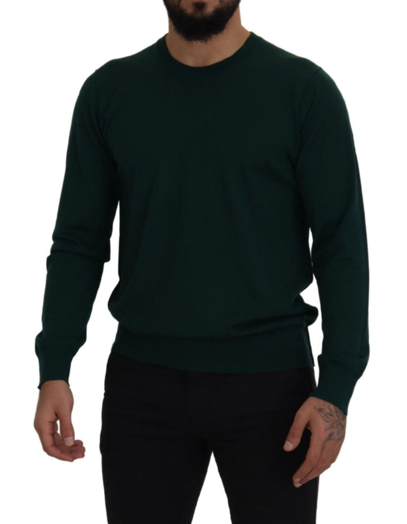 Suéter de cachemira verde de cuello redondo de Dolce & Gabbana