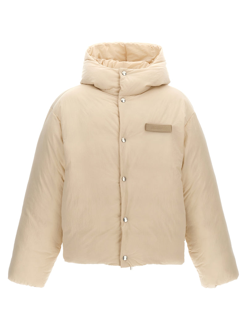 Jacquemus La Doudoune Down Jacket - Off White Nylon | Urbalenti™ NYC