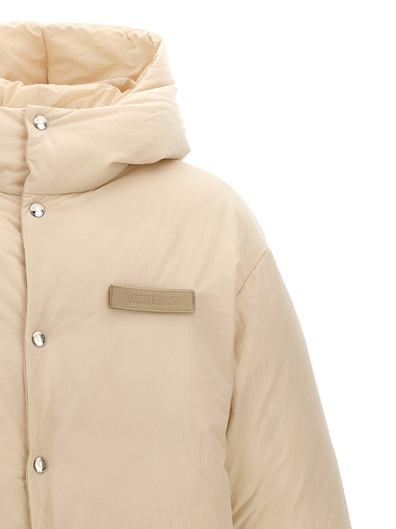 Jacquemus La Doudoune Down Jacket - Off White Nylon | Urbalenti™ NYC