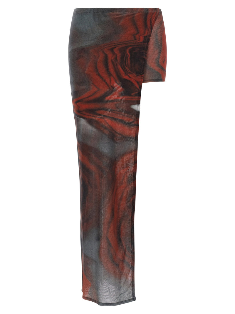 Jean Paul Gaultier Jean Paul Gaultier The Red Blurry Roses Skort