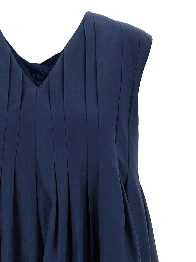 Max Mara 'S Piega Dress - Cotton Canvas - Style 600003 | URBALENTI ™ | URBALENTI™ NYC