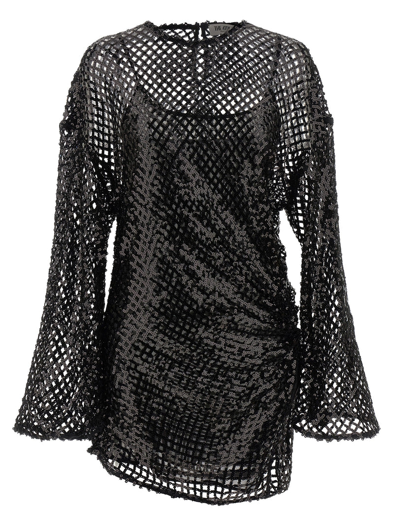 The Attico Sequin Mesh Dress | Urbalenti™ NYC