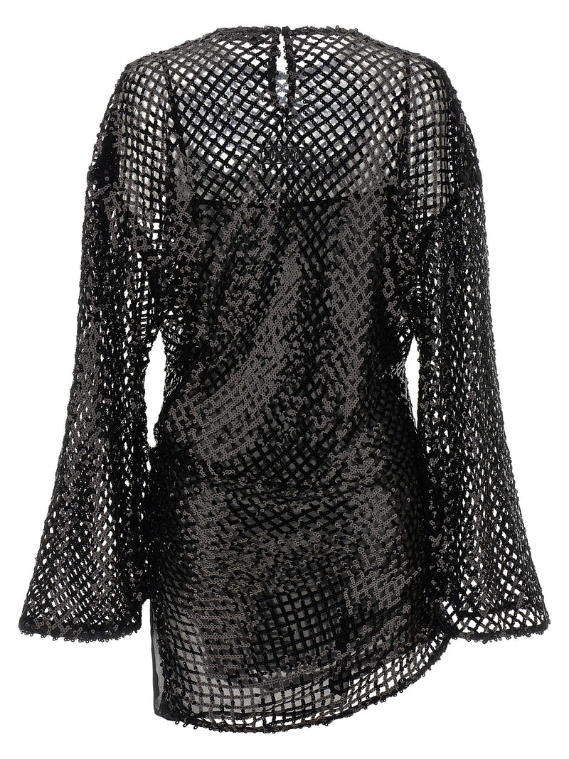 The Attico Sequin Mesh Dress | Urbalenti™ NYC