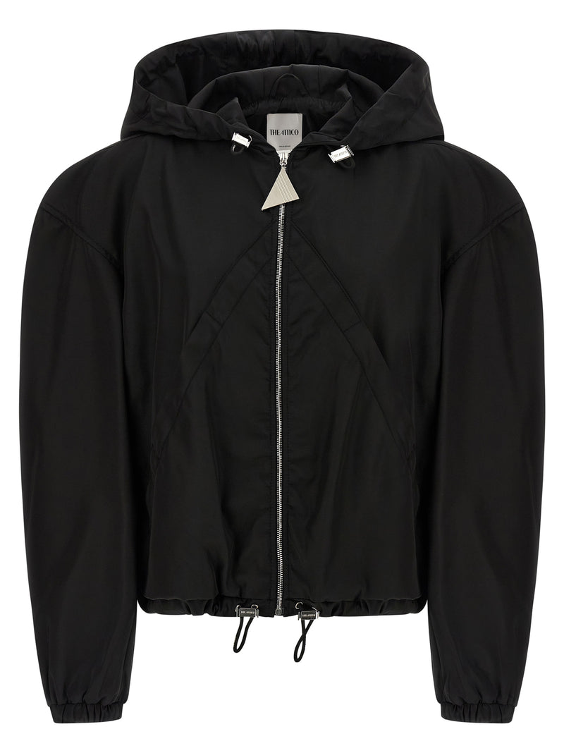 The Attico The Attico Maxi Hood Bomber Jacket