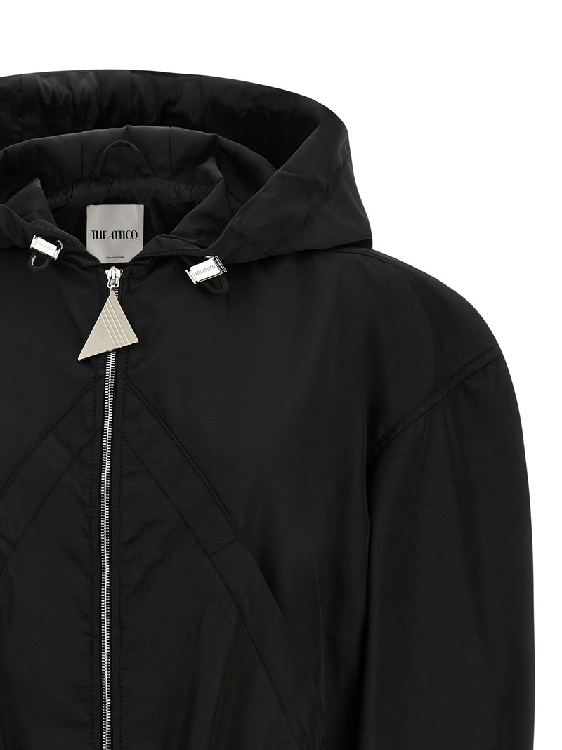 The Attico The Attico Maxi Hood Bomber Jacket