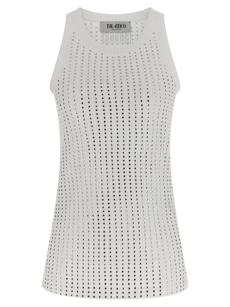 The Attico The Attico Rhinestone Tank Top