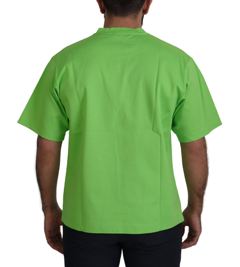 Camiseta top verde de algodão DG CHANNEL Dolce & Gabbana