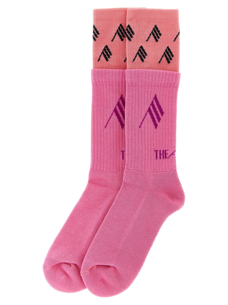 The Attico Double Layer Logo Socks | Urbalenti™ NYC