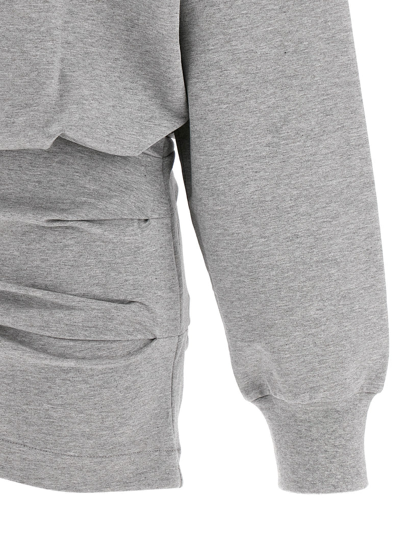 The Attico The Attico Mélange Sweatshirt Dress