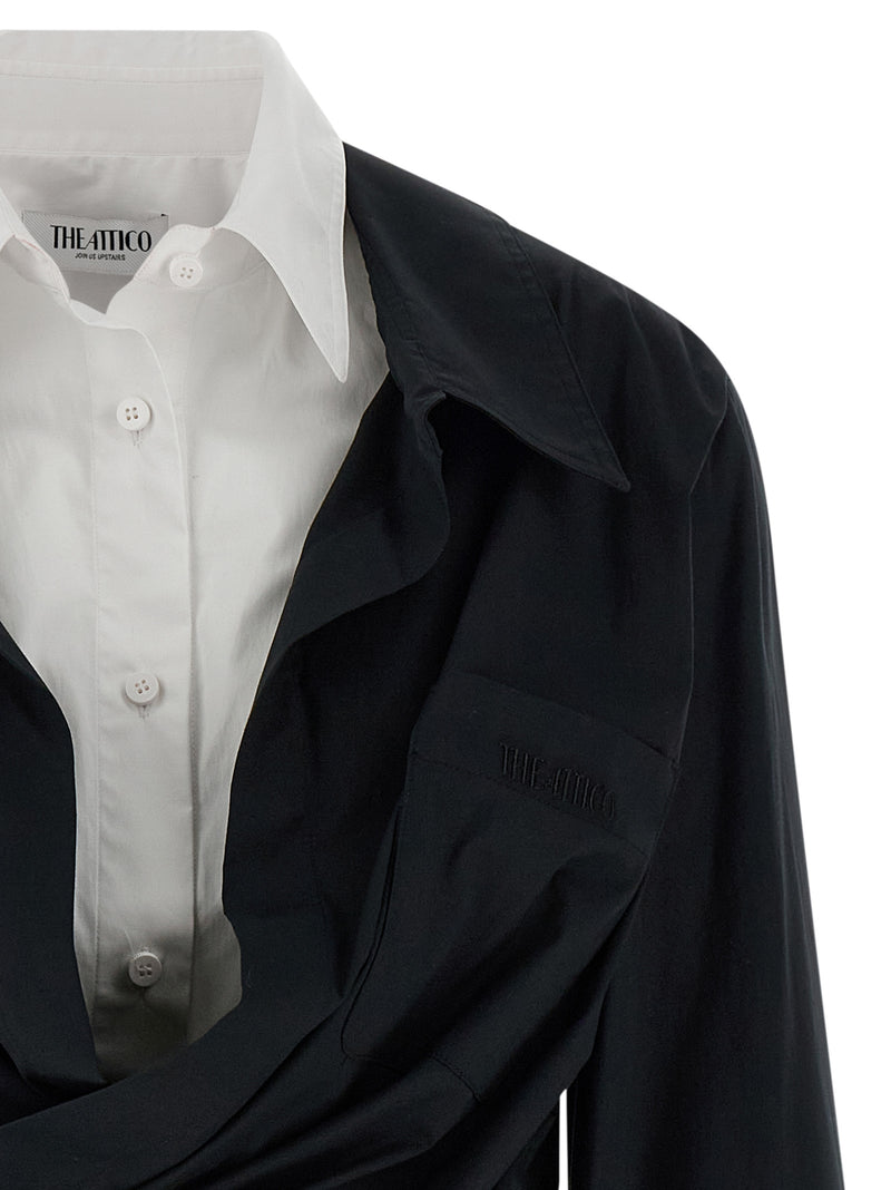 The Attico The Attico Double Layer Shirt Dress