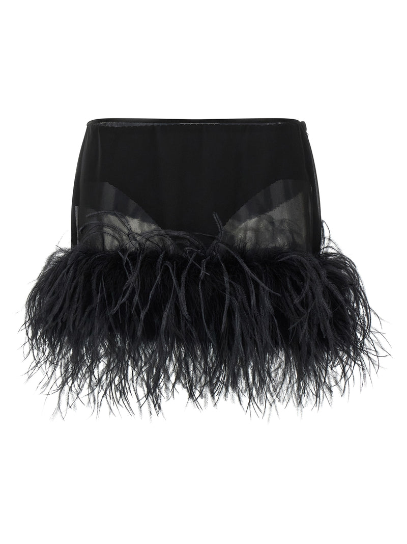 The Attico The Attico Feather Skirt
