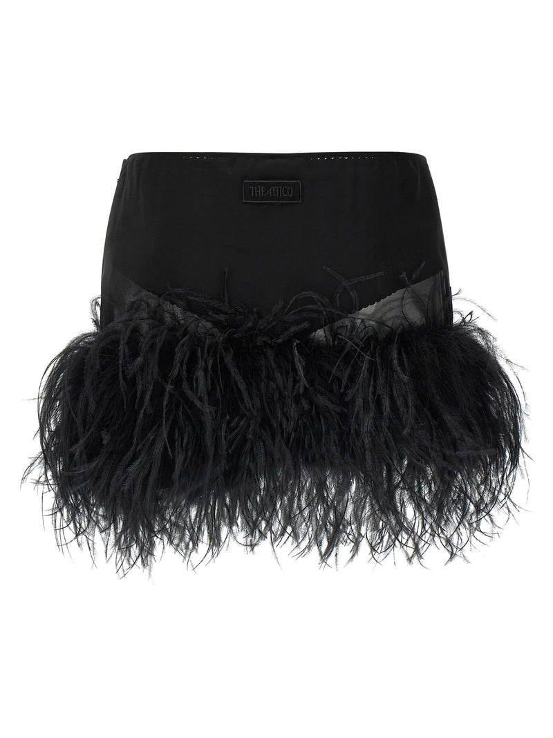The Attico The Attico Feather Skirt