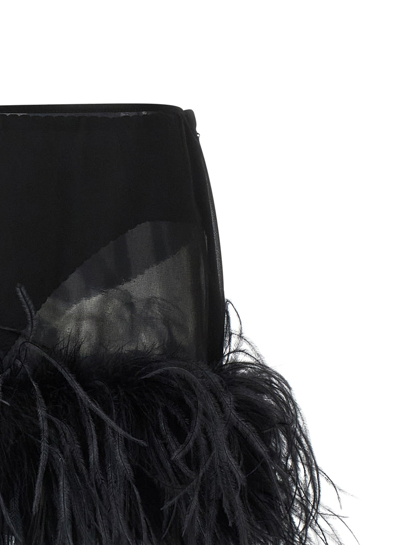 The Attico The Attico Feather Skirt