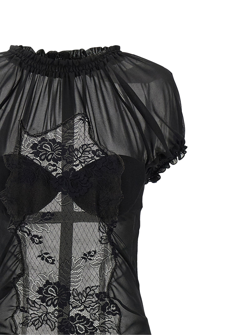 The Attico The Attico Lace Tulle Dress