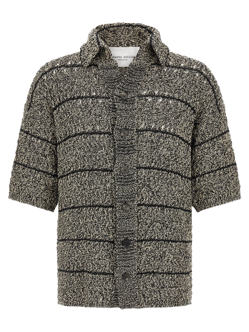 Roberto Collina Roberto Collina Mouliné Insert Cardigan