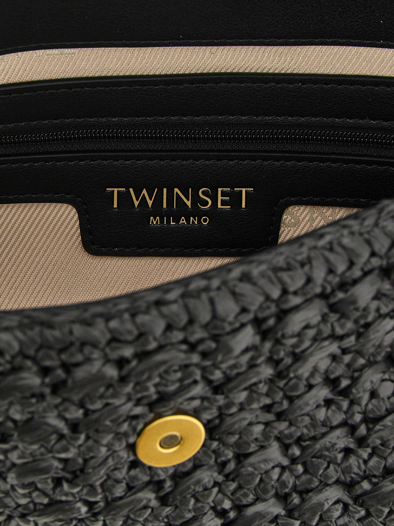 Twin Set Twin Set Raffia Crossbody Bag