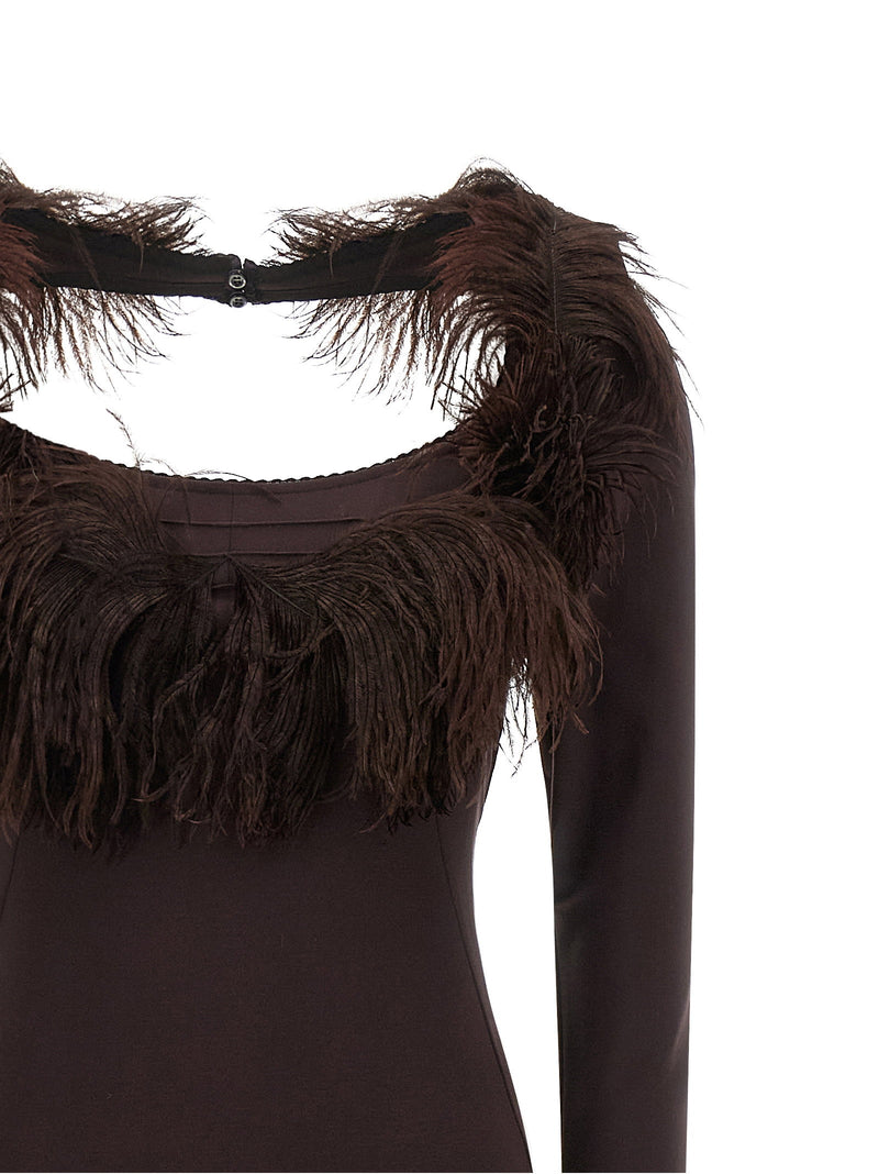 The Attico The Attico Feather Dress