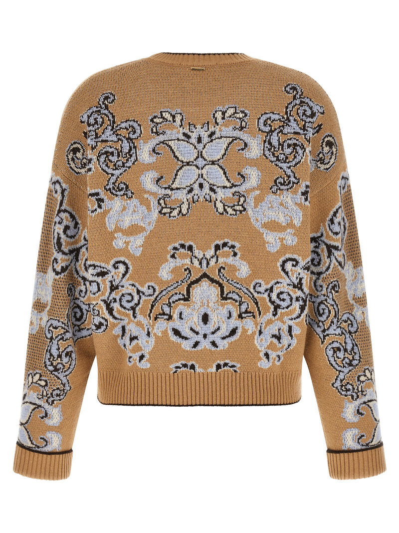 Twin Set Twin Set Jacquard Wool Blend Sweater
