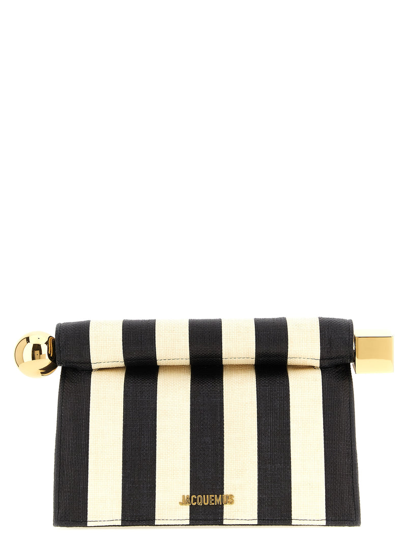 Jacquemus La Pochette Rond Carré Clutch - Raffia | Urbalenti™ NYC