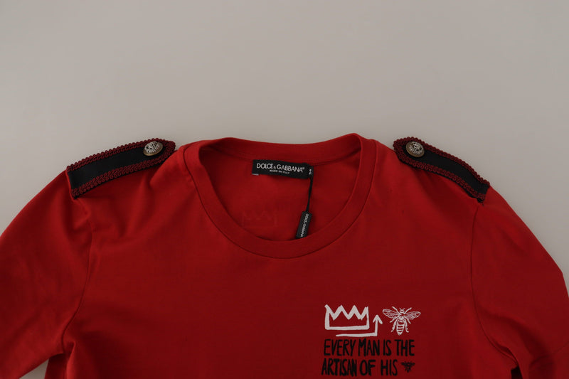T-shirt girocollo rossa Amor Vincit Omnia Dolce & Gabbana