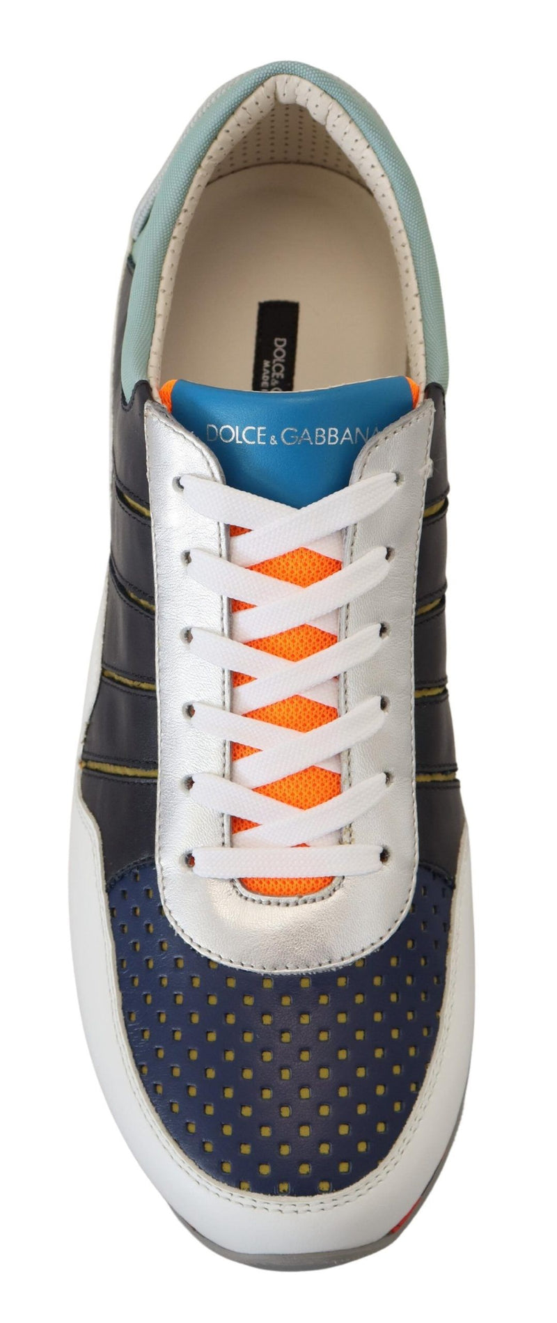 Tênis esportivos de cano baixo em couro multicolorido Dolce & Gabbana