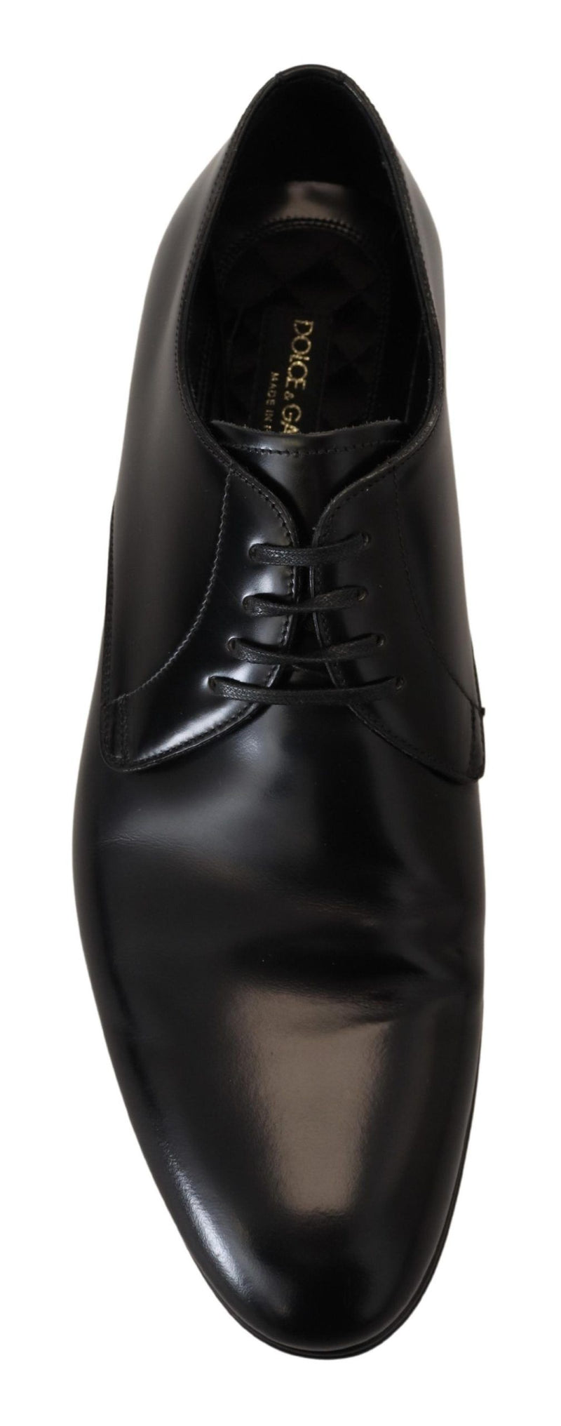 Zapatos formales de vestir de cuero negro de Dolce & Gabbana