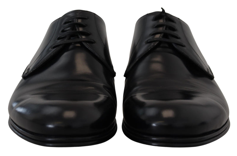 Zapatos formales de vestir de cuero negro de Dolce & Gabbana