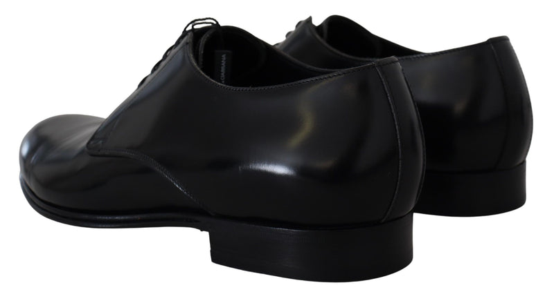 Zapatos formales de vestir de cuero negro de Dolce & Gabbana