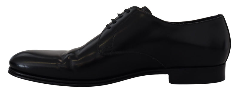 Zapatos formales de vestir de cuero negro de Dolce & Gabbana