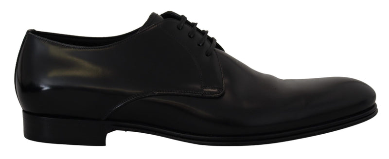 Zapatos formales de vestir de cuero negro de Dolce & Gabbana